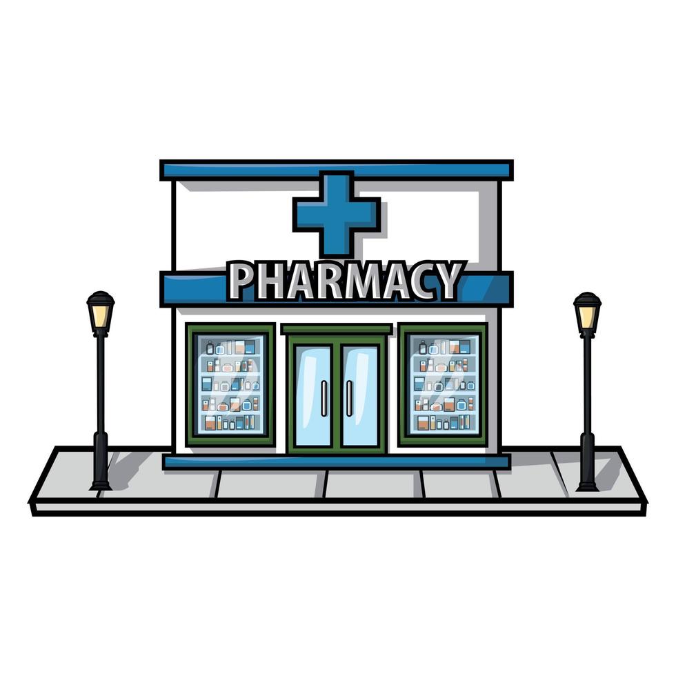 farmacia illustrazione design distintivo vettore