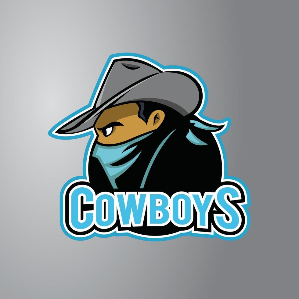 cowboy illustrazione design distintivo vettore