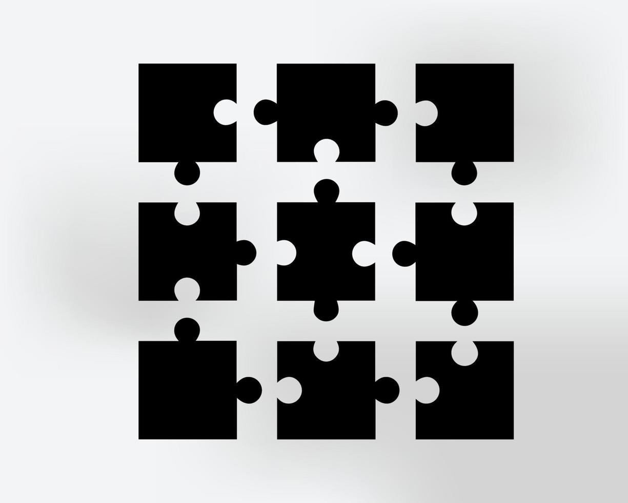 vettore impostato di puzzle pezzi