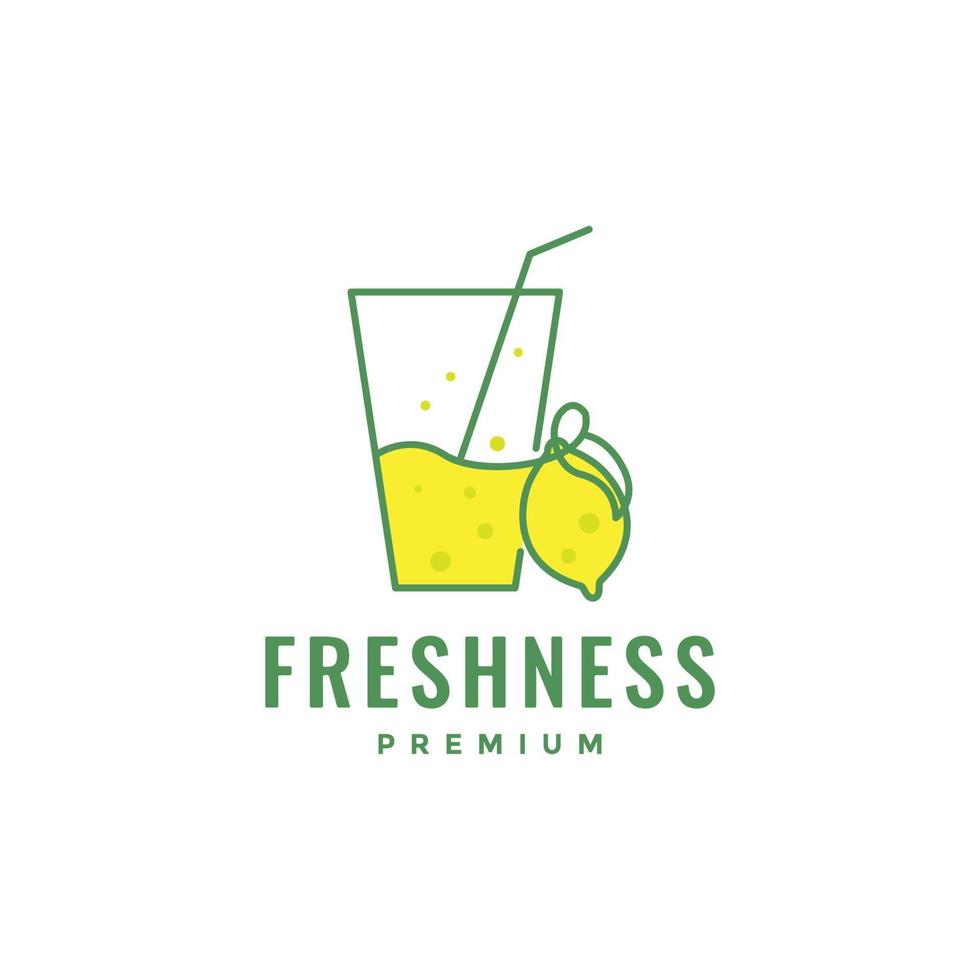 fresco bevanda ghiaccio limonata giallo per caldo giorno astratto logo design vettore icona illustrazione modello