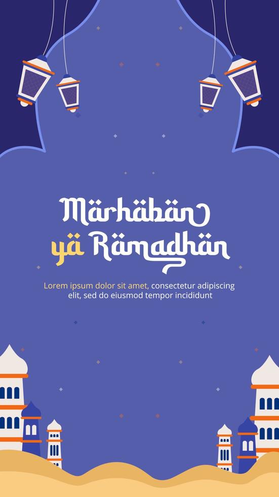 socialmedia messaggi collezione per islamico Ramadan celebrazione vettore