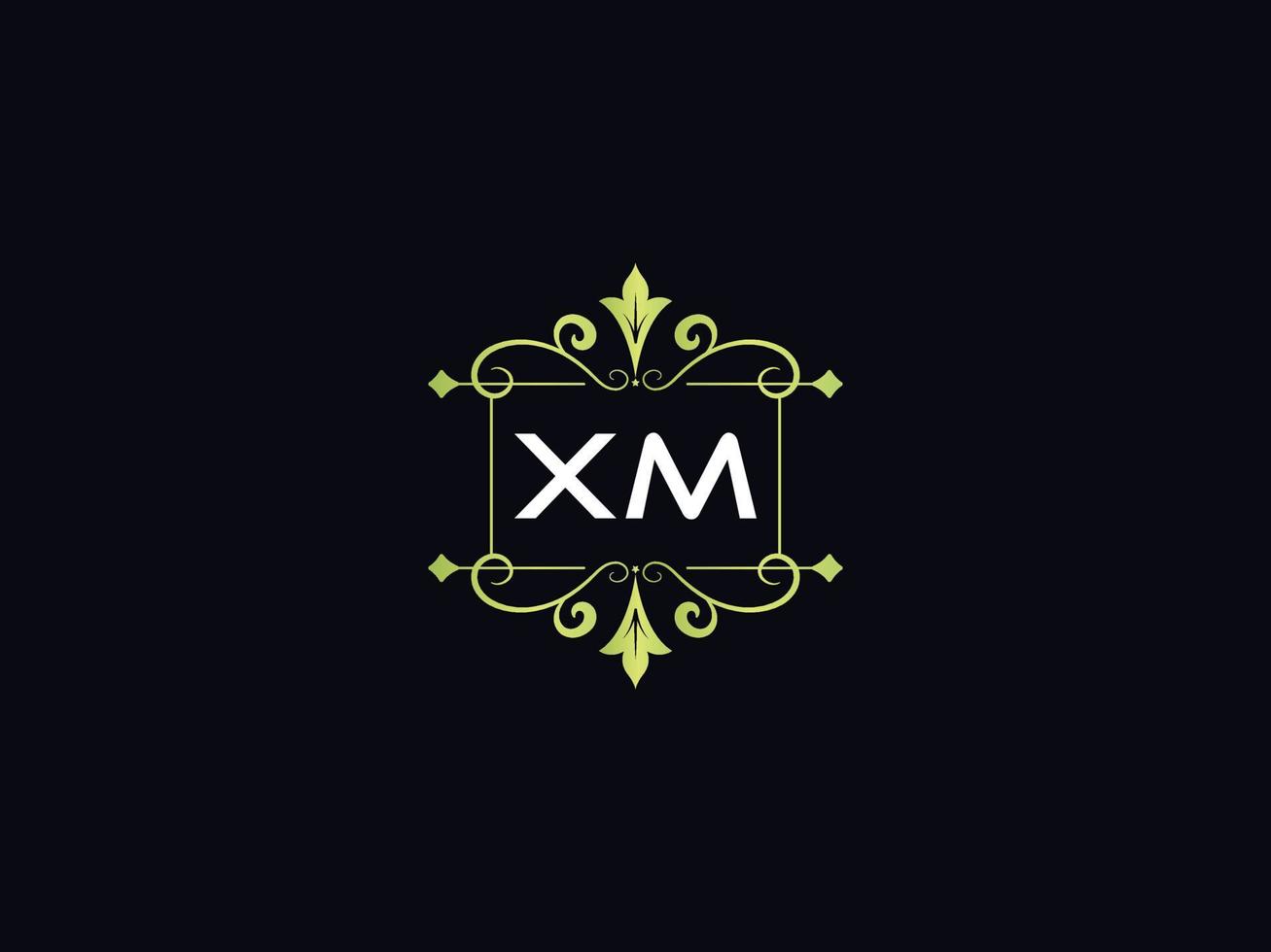 monogramma lusso xm logo, minimo xm lusso logo design vettore