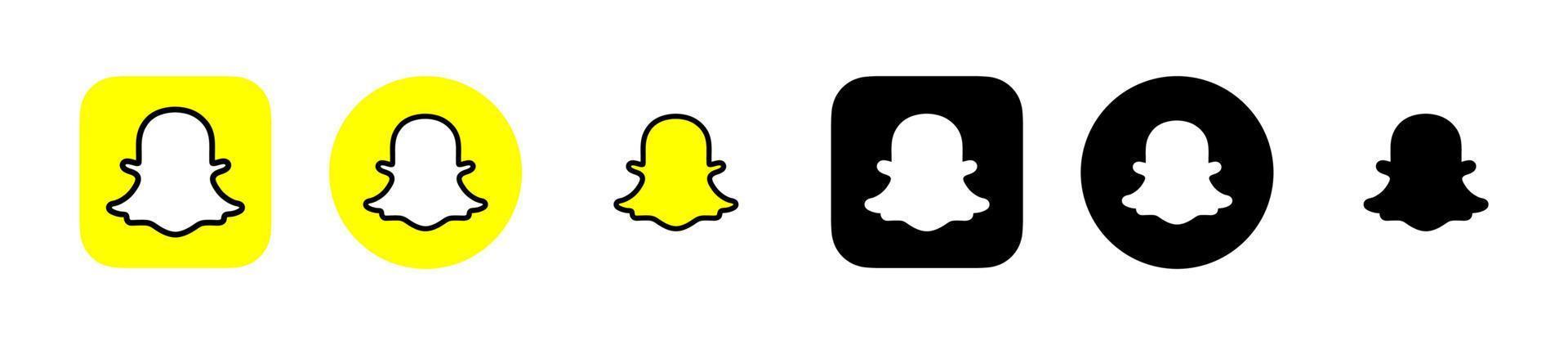 Snapchat logo vettore, Snapchat icona vettore gratuito vettore