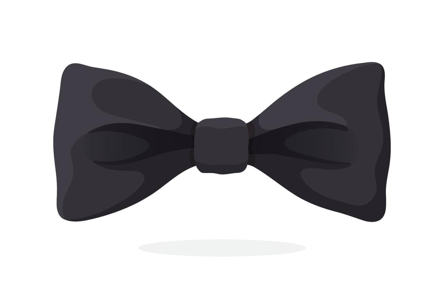 classico nero arco legare. vettore illustrazione nel cartone animato stile. tradizionale elegante cravatta a farfalla. Uomini capi di abbigliamento Accessori