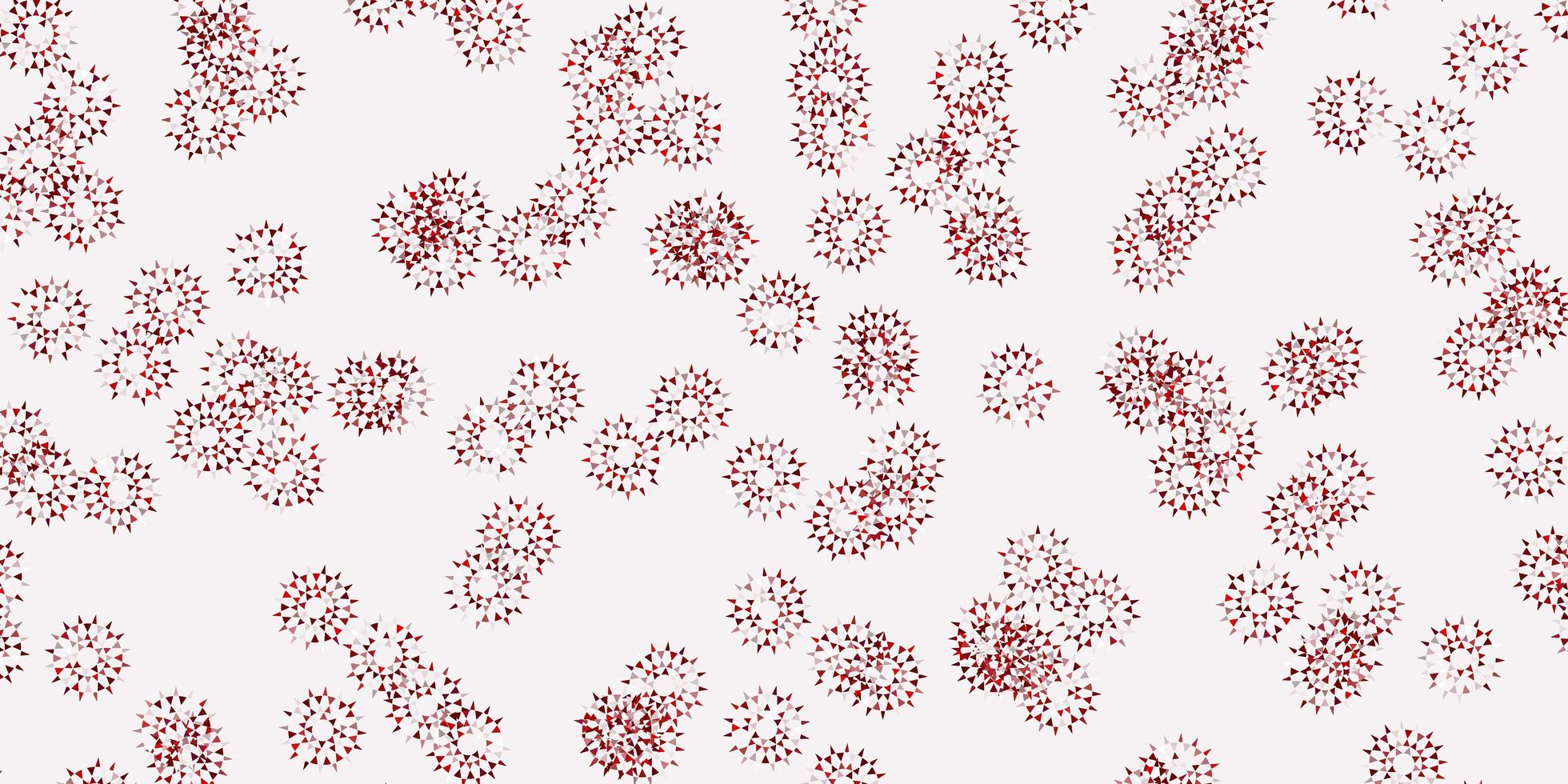 sfondo doodle vettoriale viola chiaro, rosa con fiori.