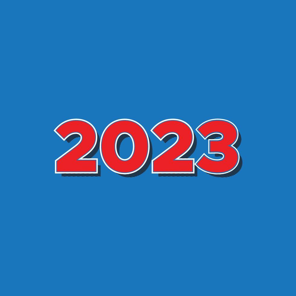 nuovo anno 2023 logo icona design immagini vettore