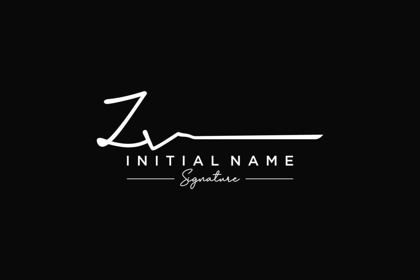 iniziale zv firma logo modello vettore. mano disegnato calligrafia lettering vettore illustrazione.