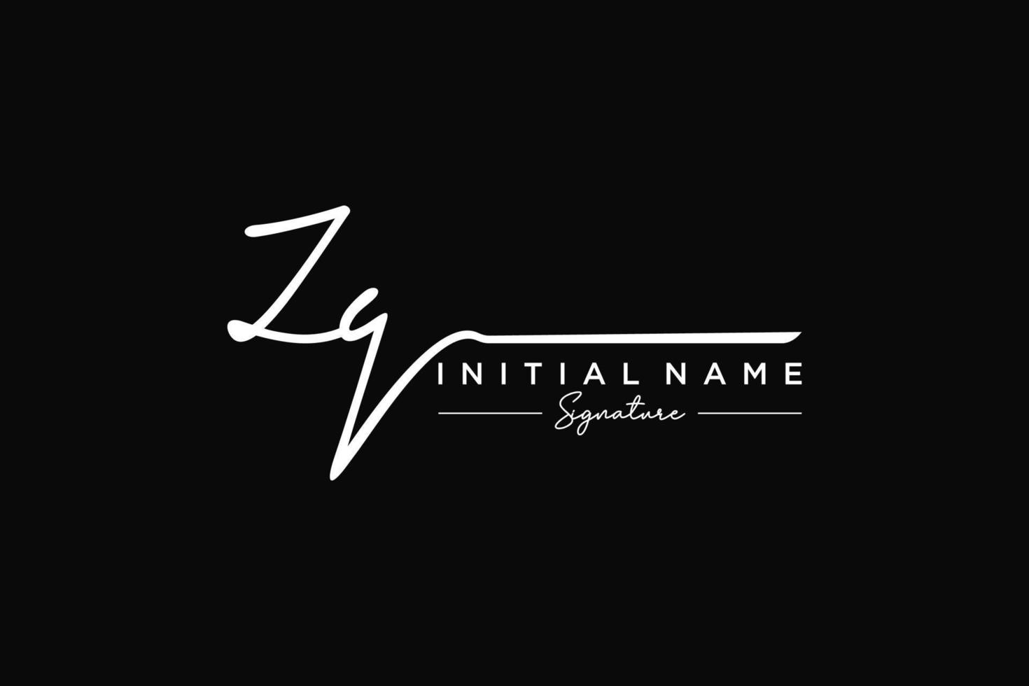 iniziale zq firma logo modello vettore. mano disegnato calligrafia lettering vettore illustrazione.