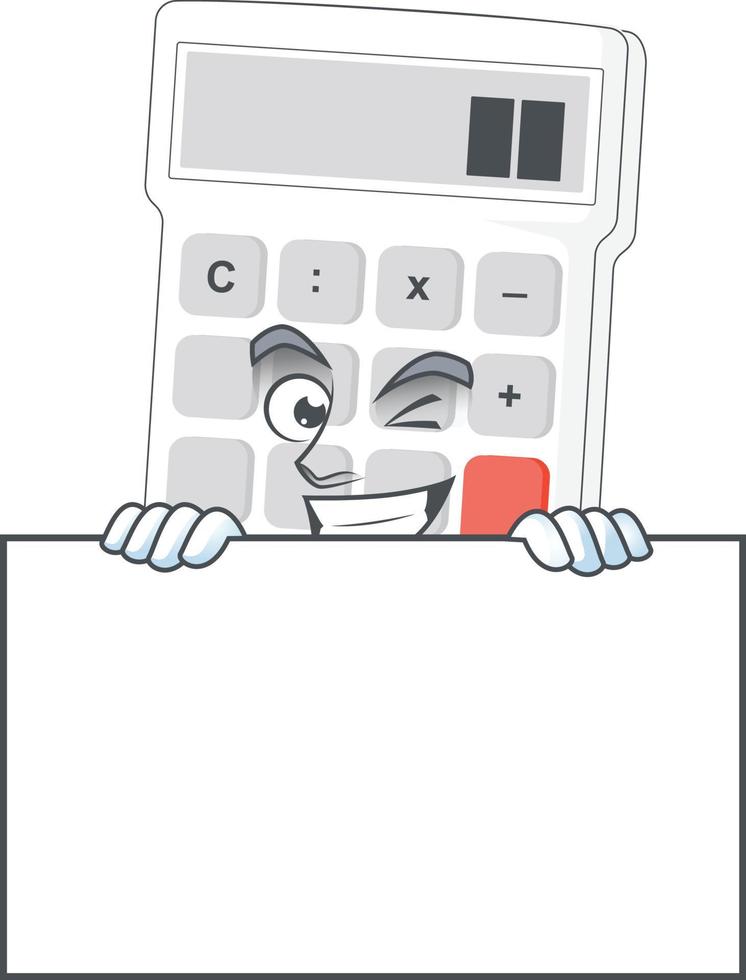 cartone animato calcolatrice vettore