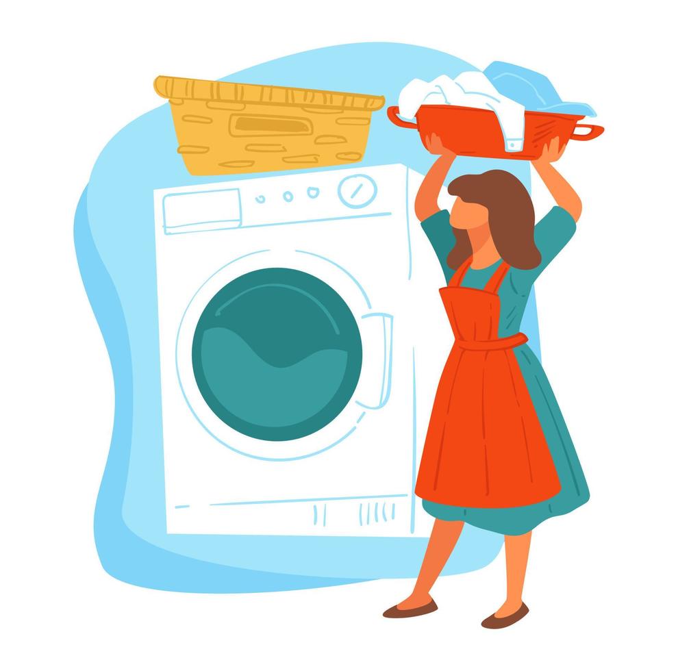 casalinga lavaggio Abiti, pulizia servizio azienda, domestica vettore
