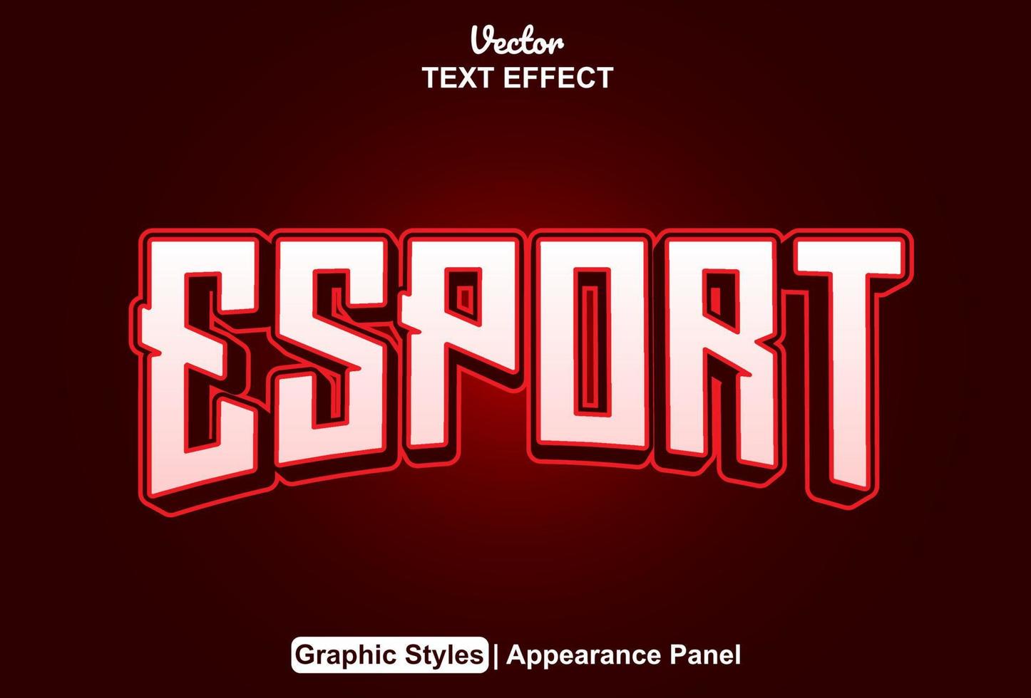 esport testo effetto con grafico stile e modificabile. vettore