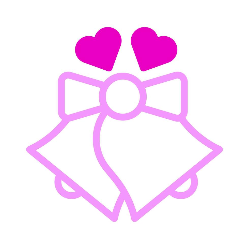 campana icona duotone rosa stile San Valentino illustrazione vettore elemento e simbolo Perfetto.