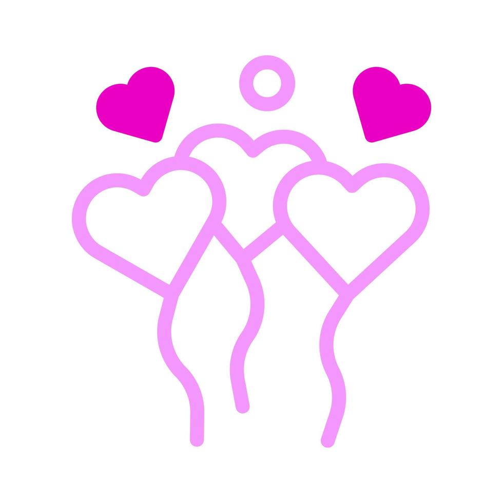Palloncino icona duotone rosa stile San Valentino illustrazione vettore elemento e simbolo Perfetto.