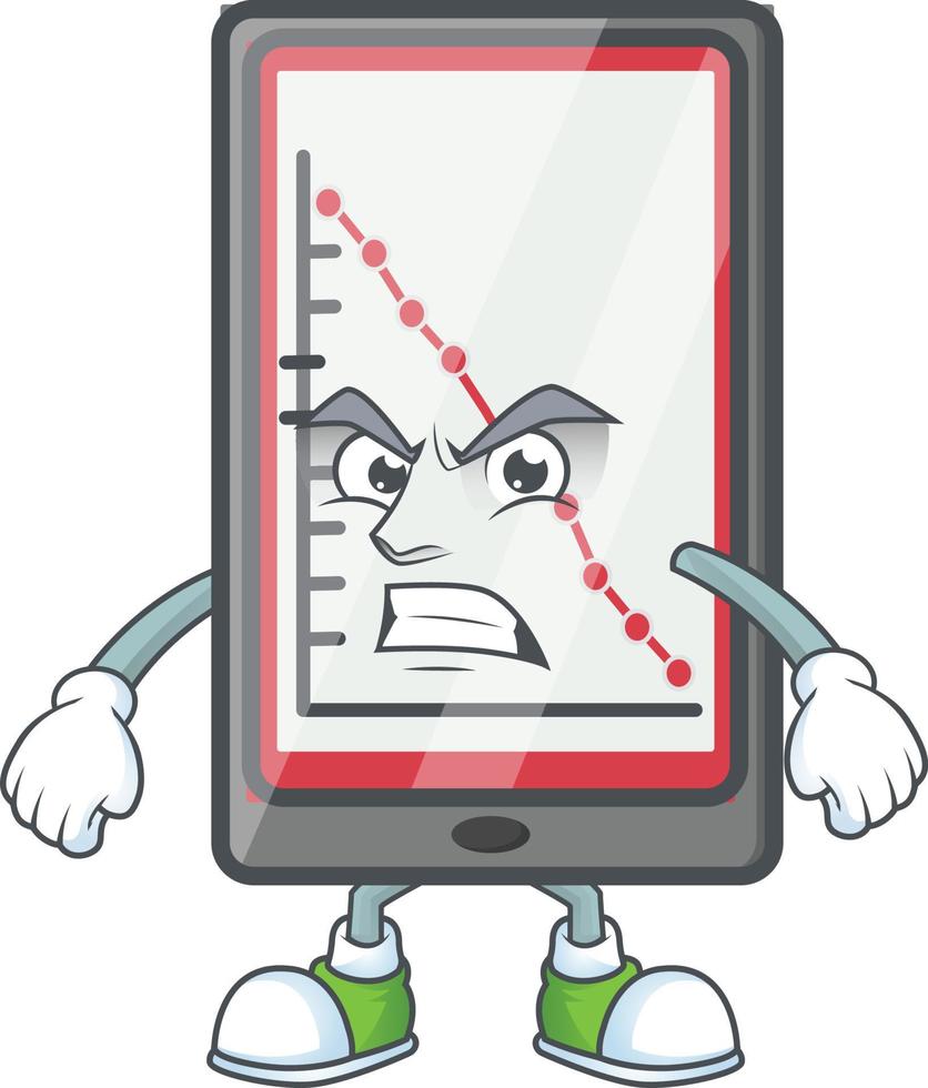 giù grafico verticale tavoletta vettore