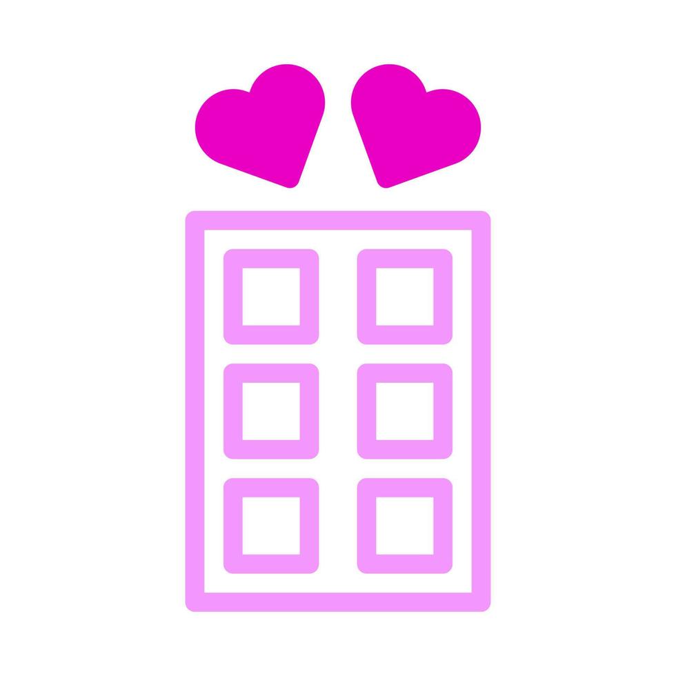 cioccolato icona duotone rosa stile San Valentino illustrazione vettore elemento e simbolo Perfetto.