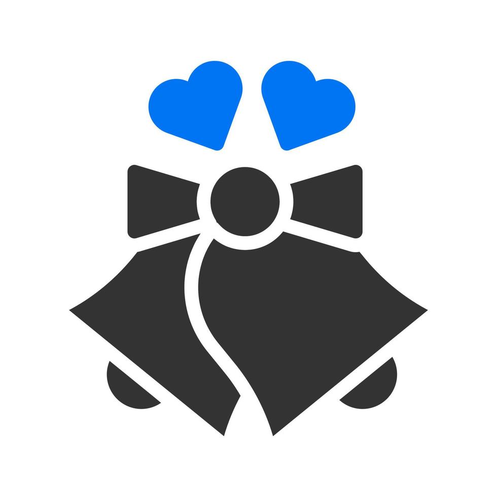 campana icona solido blu grigio stile San Valentino illustrazione vettore elemento e simbolo Perfetto.