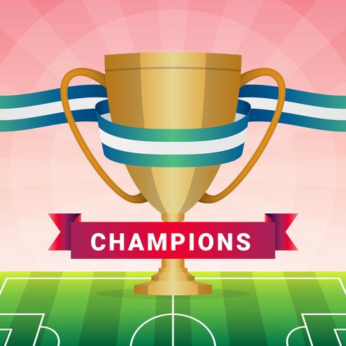 Illustrazione del trofeo di Champions League vettore