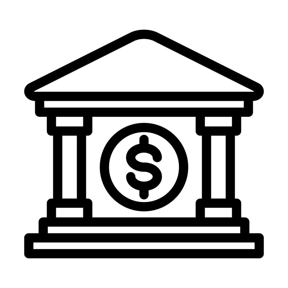 disegno dell'icona della banca vettore