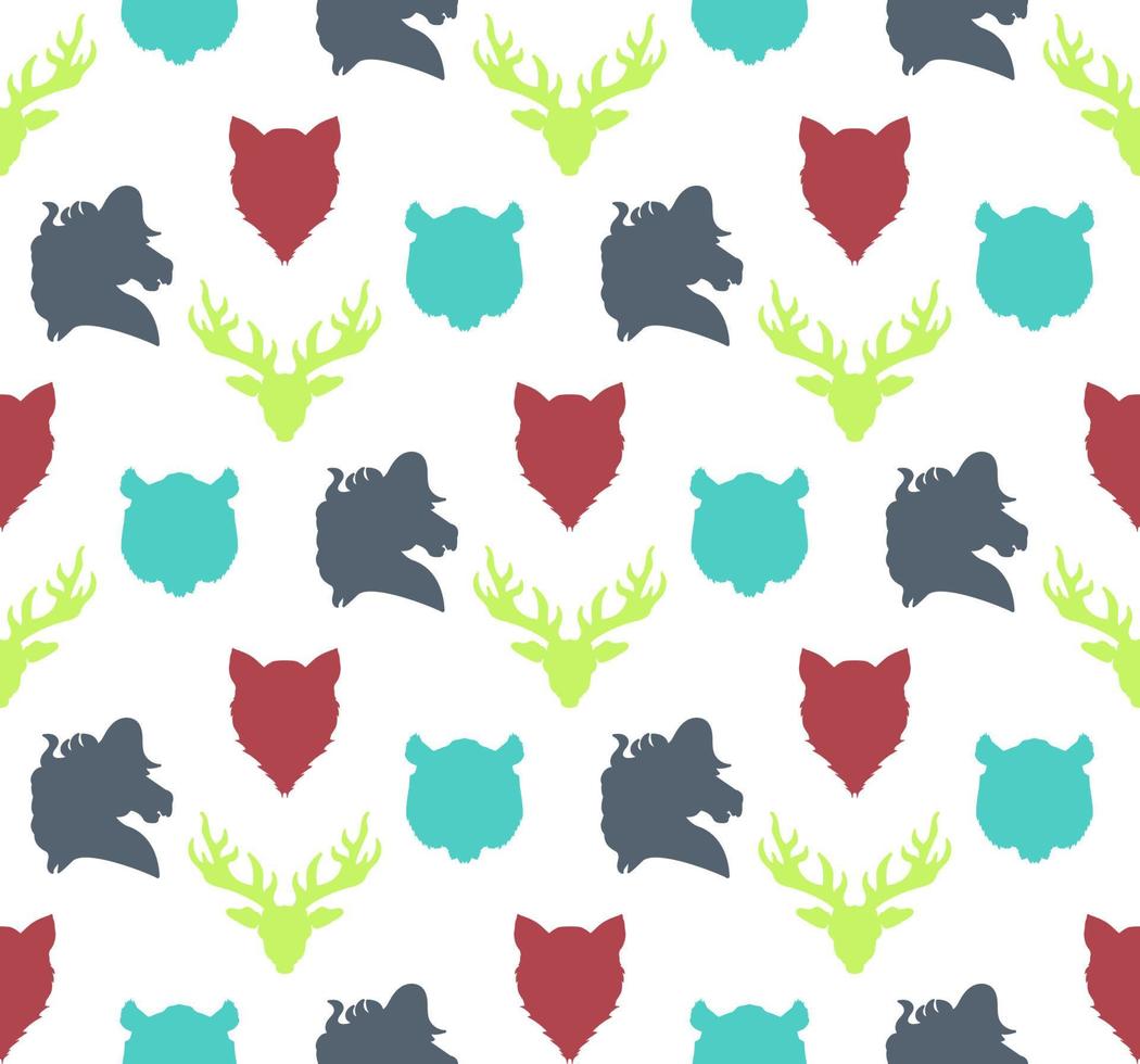 seamless pattern di fauna selvatica vettore