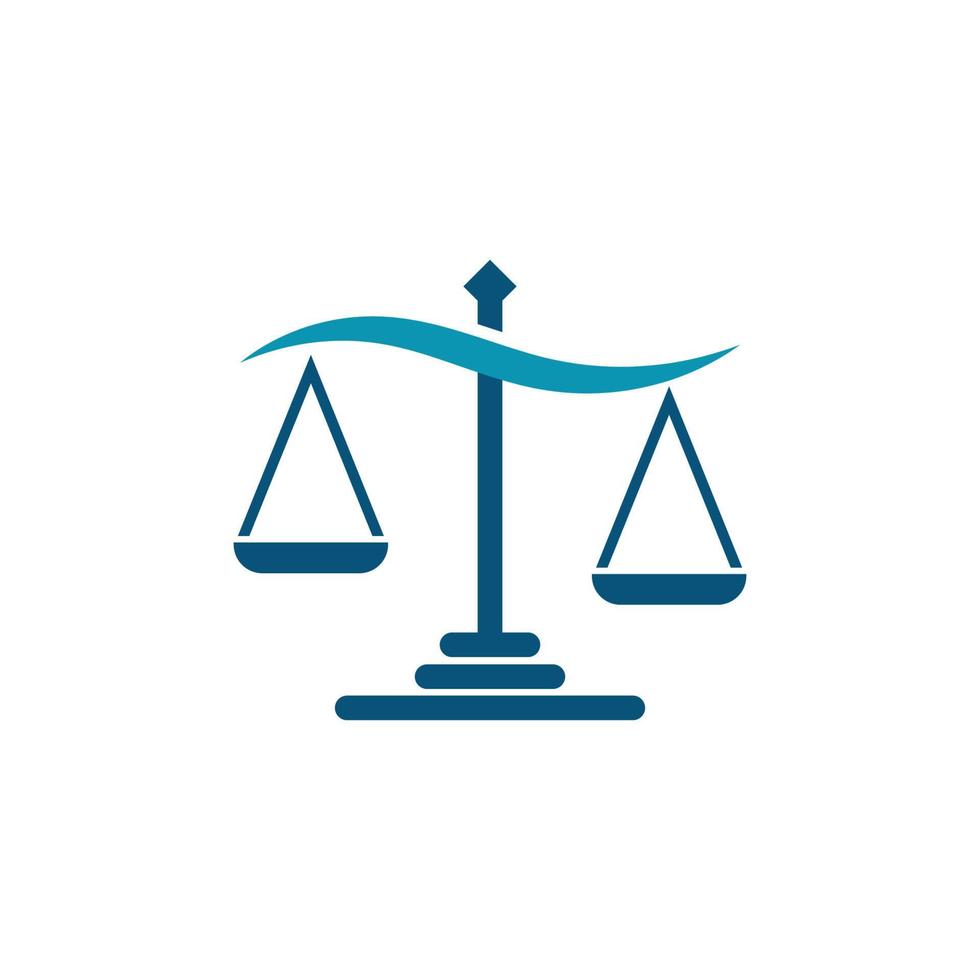 modello di logo della legge sulla giustizia vettore
