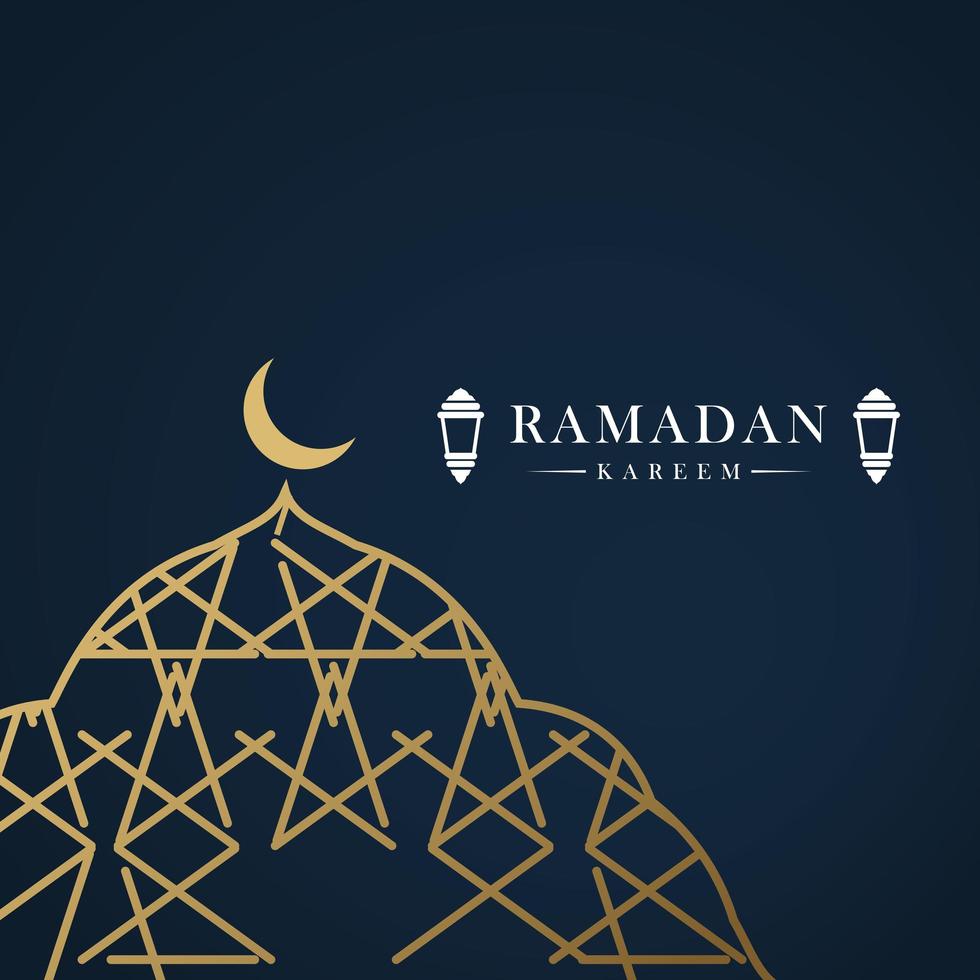 illustrazione di progettazione del modello di vettore dell'insegna del ramadan kareem