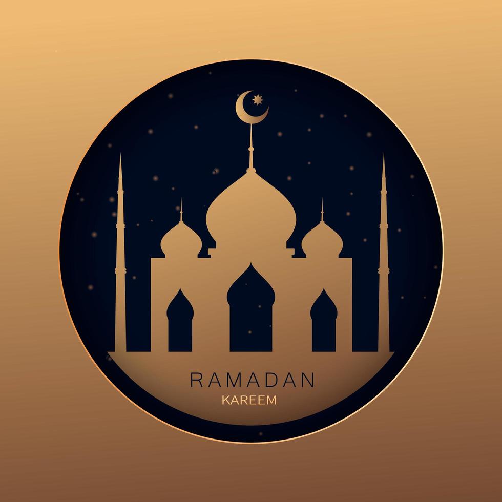 banner orizzontale del concetto di ramadan kareem vettore