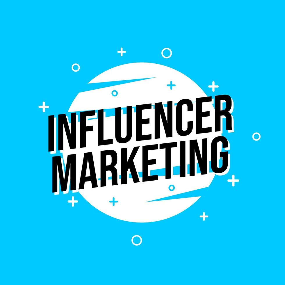 influencer marketing bandiera pubblicità modello design vettore