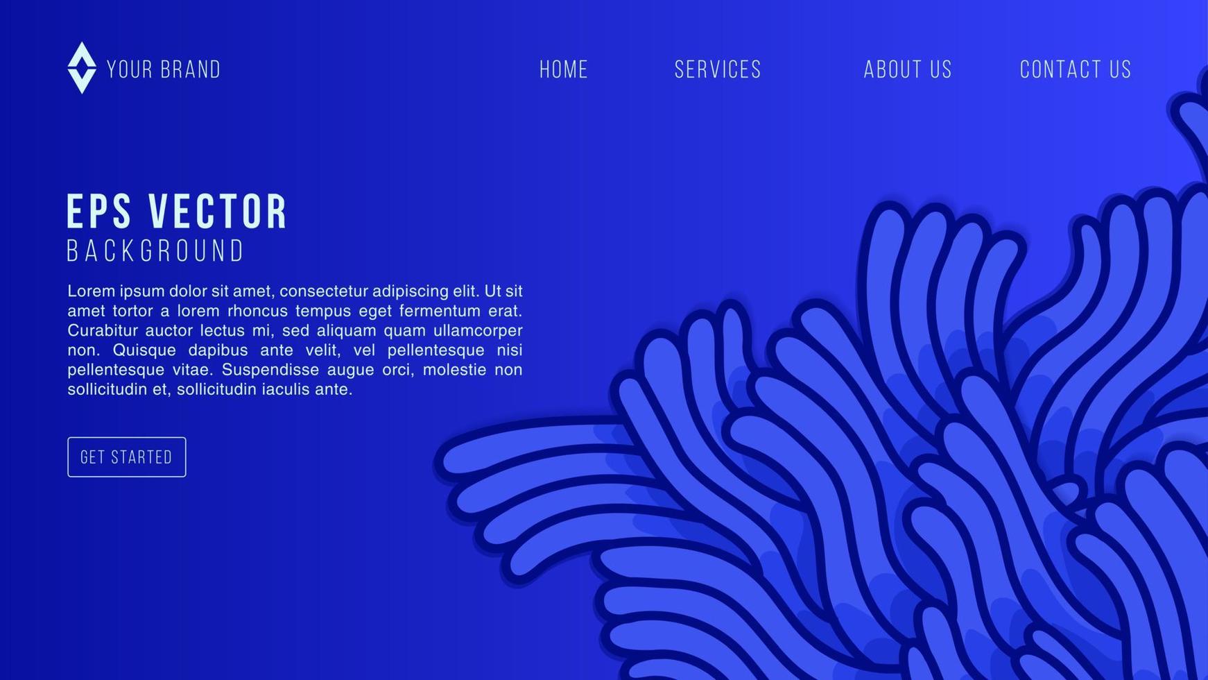 astratto blu scarabocchi sfondo. colore forme modello. vettore illustrazione per sito web, atterraggio pagina, ragnatela pagina
