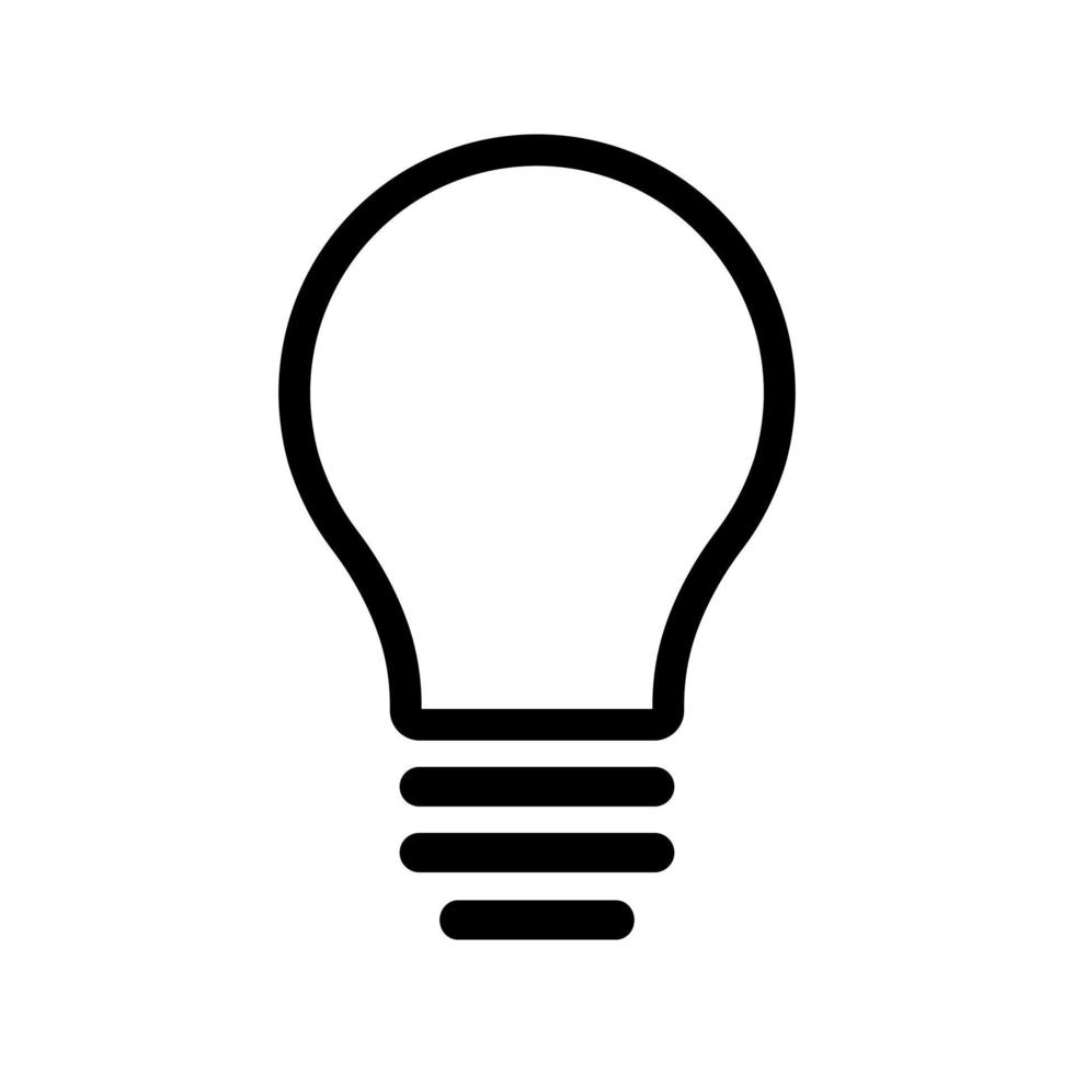 leggero lampadina o idea e ispirazione semplice icona elettrico leggero energia concetto vettore