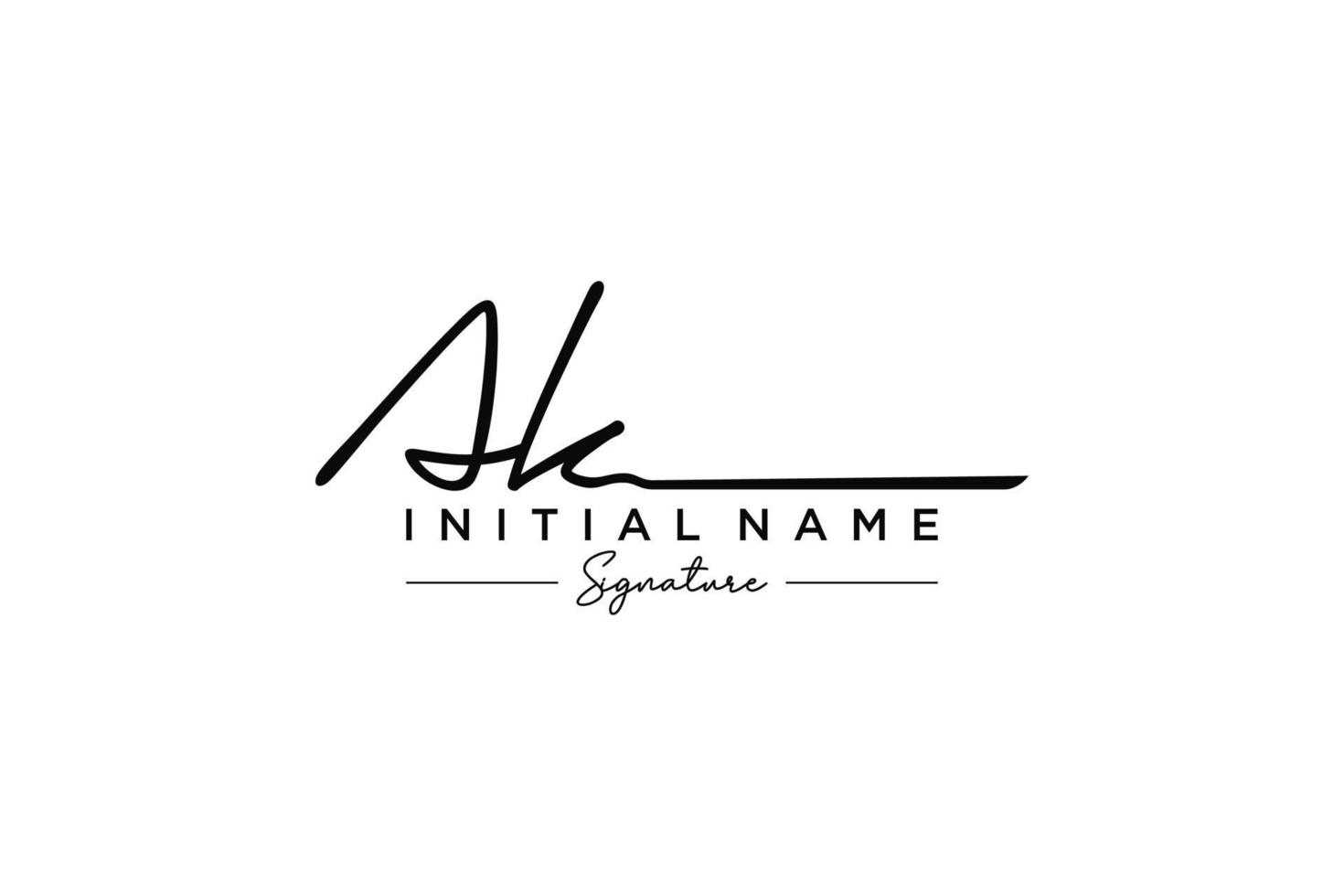 iniziale ak firma logo modello vettore. mano disegnato calligrafia lettering vettore illustrazione.