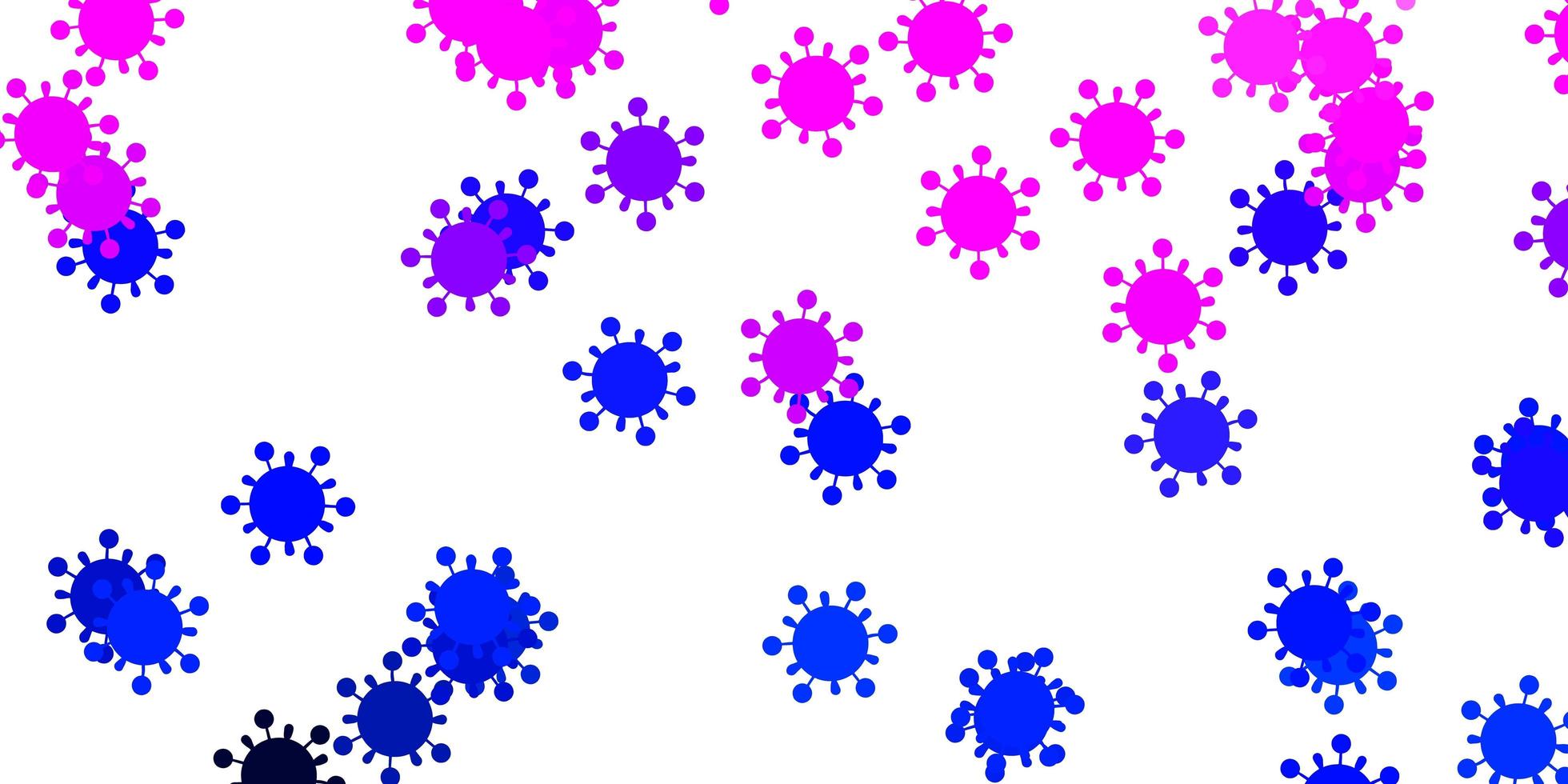 modello vettoriale rosa chiaro, blu con segni di influenza.