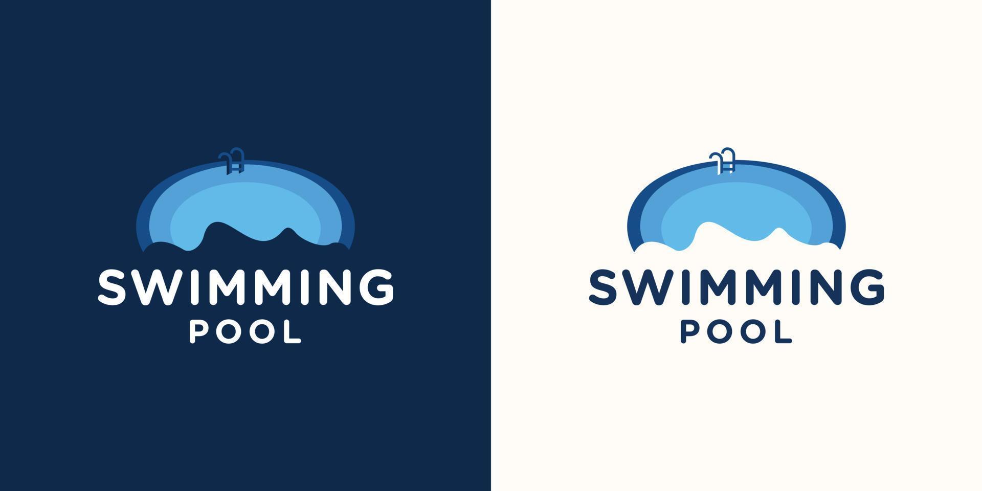 nuoto piscina semplice logo icona cartello simbolo design concetto. vettore illustrazione