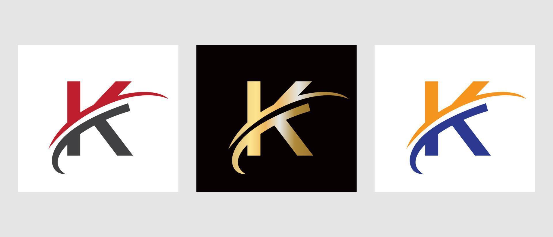 monogramma K lettera logotipo simbolo vettore