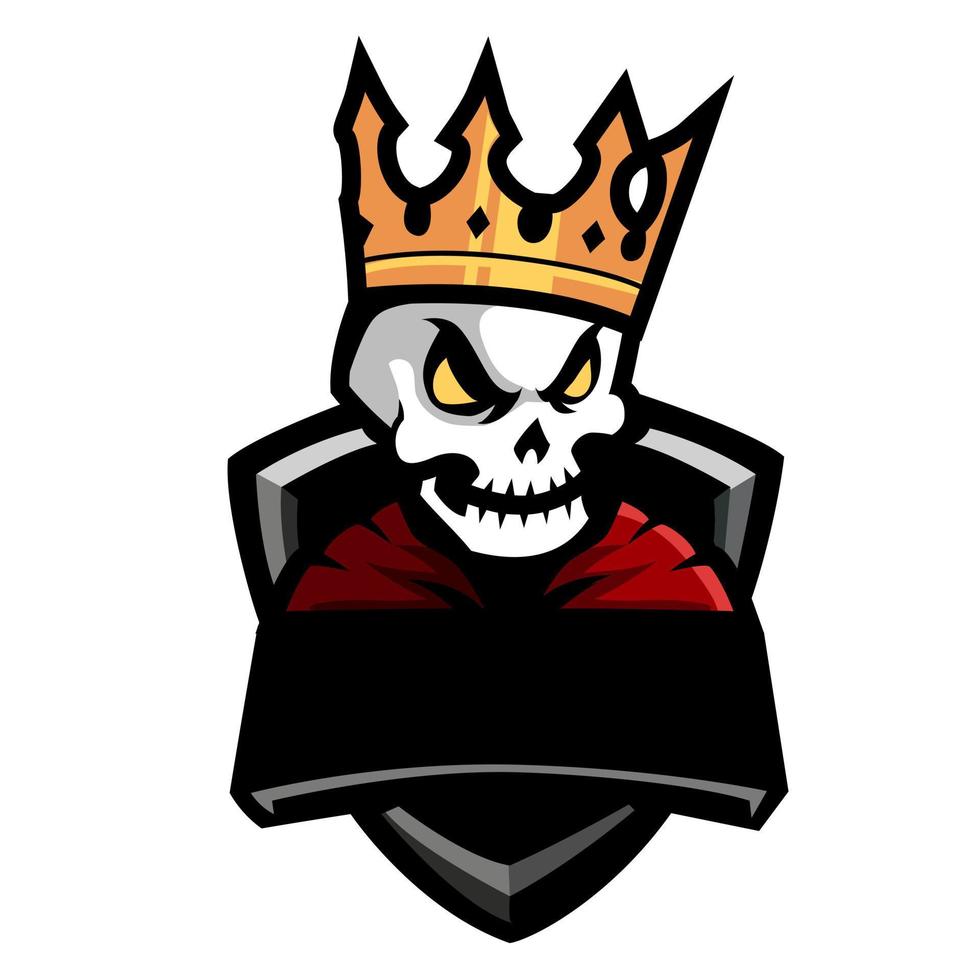 gamer cranio portafortuna esport logo design vettore