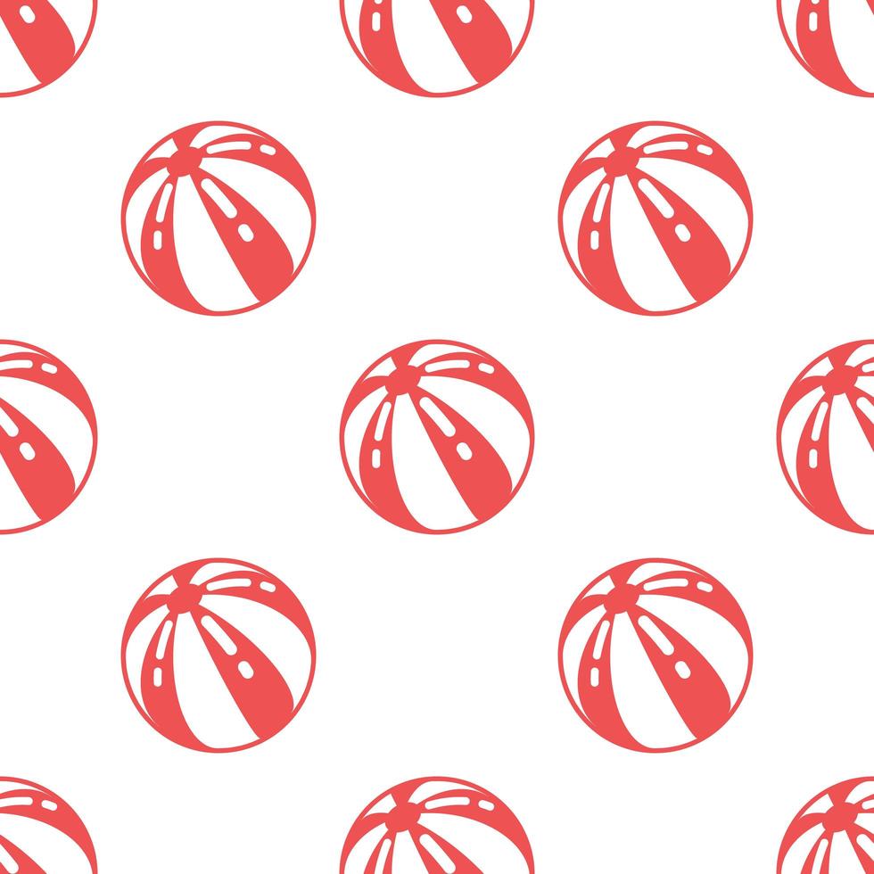 Seamless beach ball pattern di sfondo, vettoriale e illustrazione.