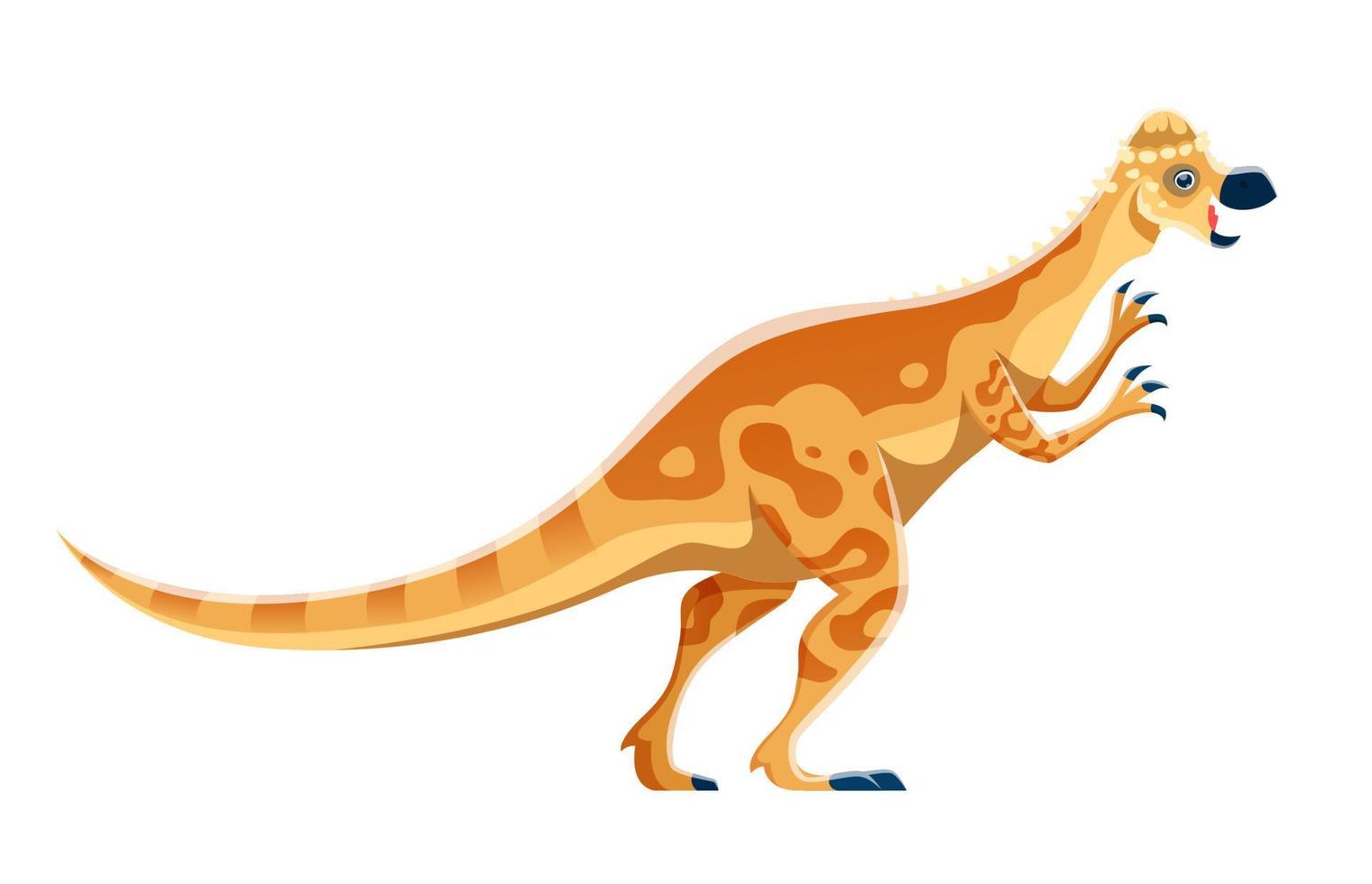 cartone animato pachicefalosauro dinosauro personaggio vettore