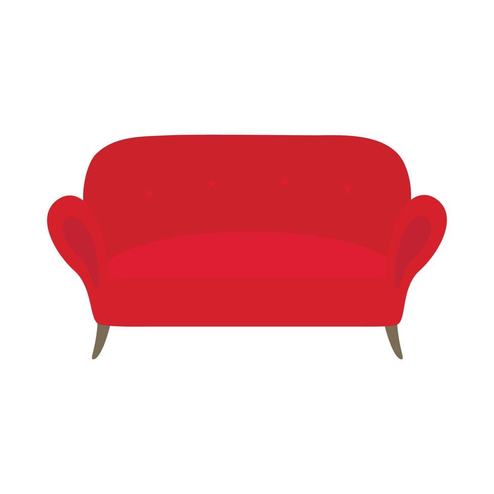 divano rosso illustrazione vettore
