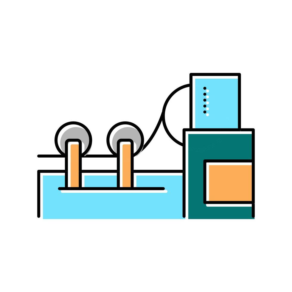 illustrazione vettoriale dell'icona del colore del sistema di laminazione della carta