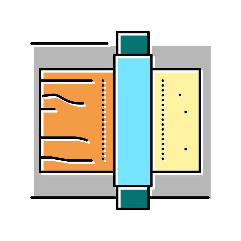 illustrazione vettoriale dell'icona del colore della macchina per la macinazione del legno