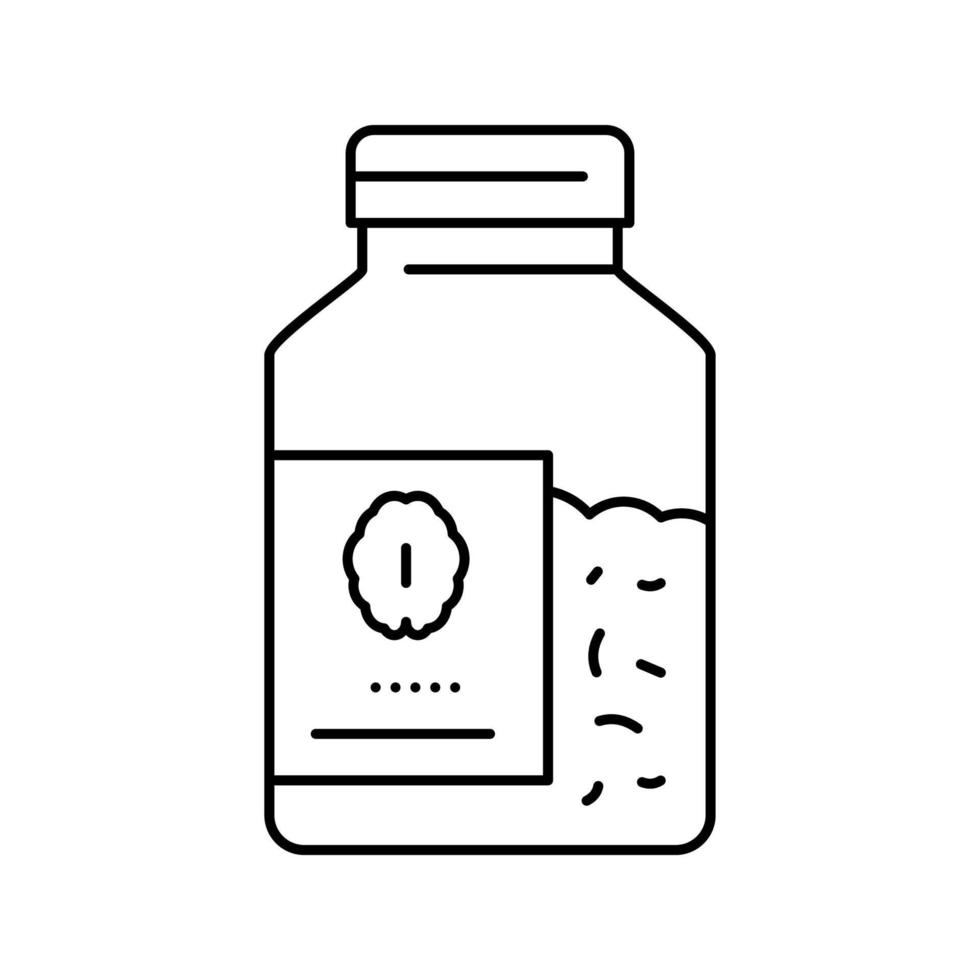 illustrazione vettoriale dell'icona della linea di cereali in bottiglia di avena