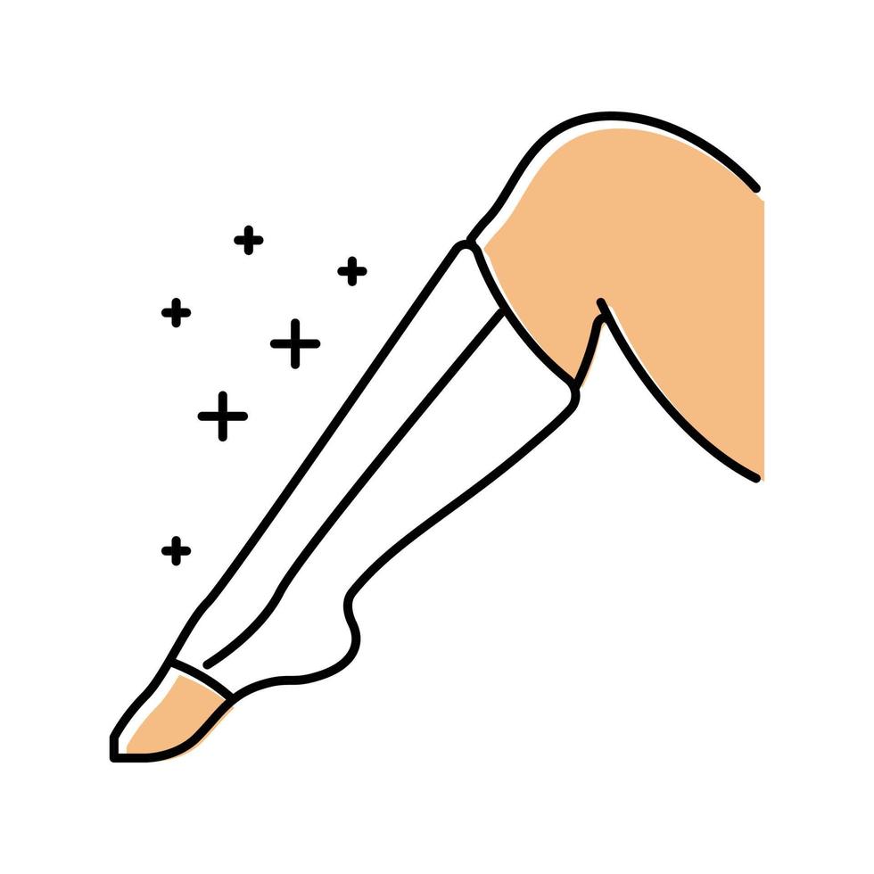 illustrazione vettoriale dell'icona del colore del trattamento sanitario della fasciatura delle gambe