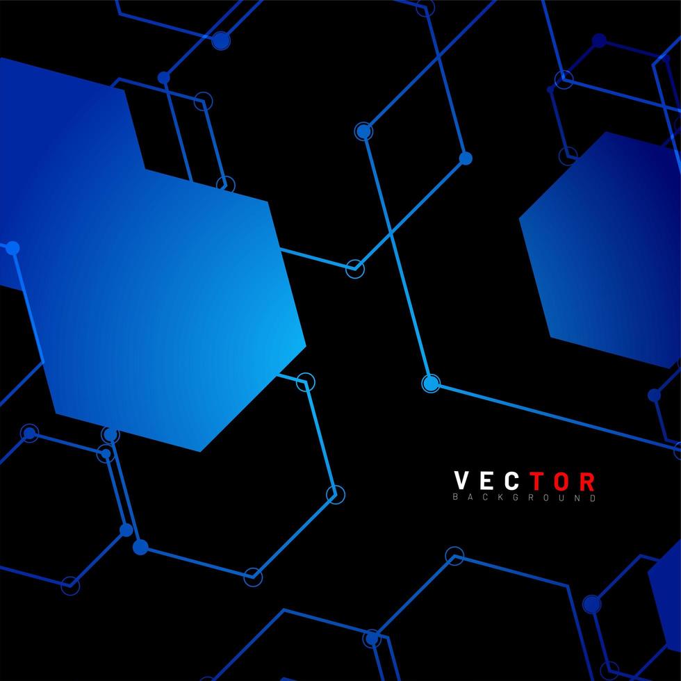 sfondo blu astratto di forme geometriche vettore