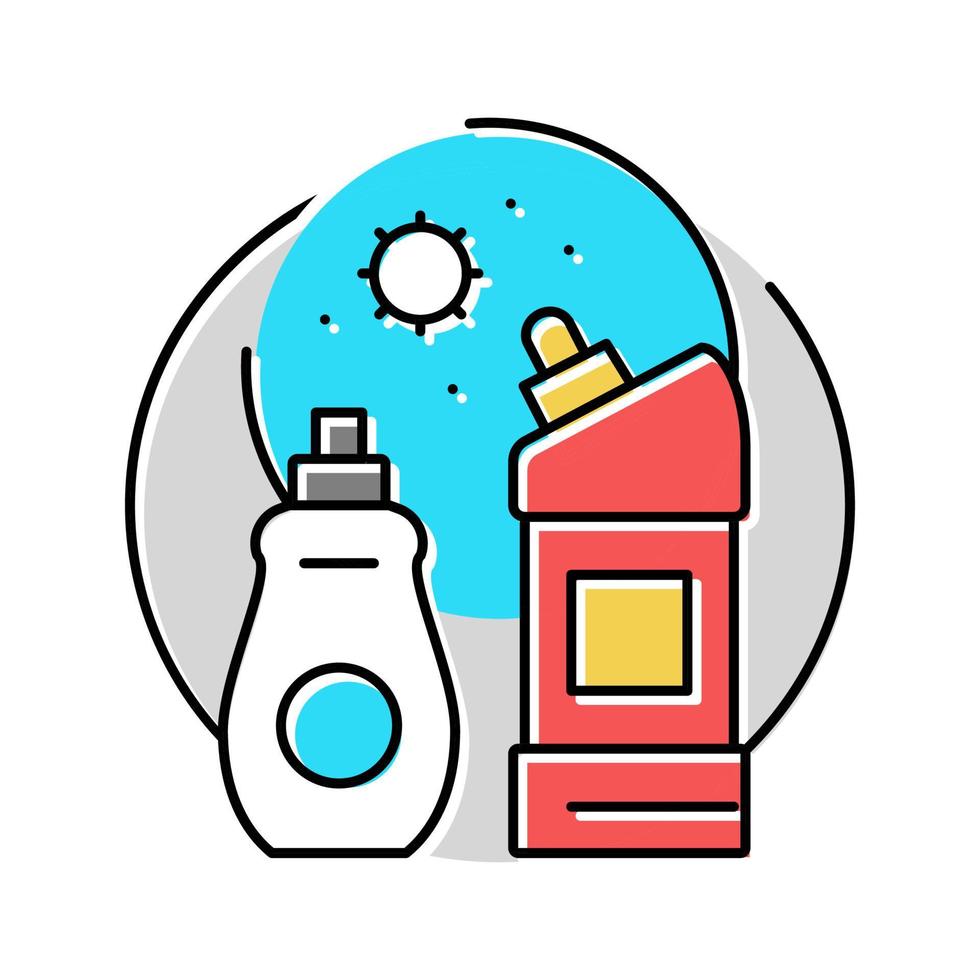 illustrazione vettoriale dell'icona del colore dei prodotti chimici di consumo