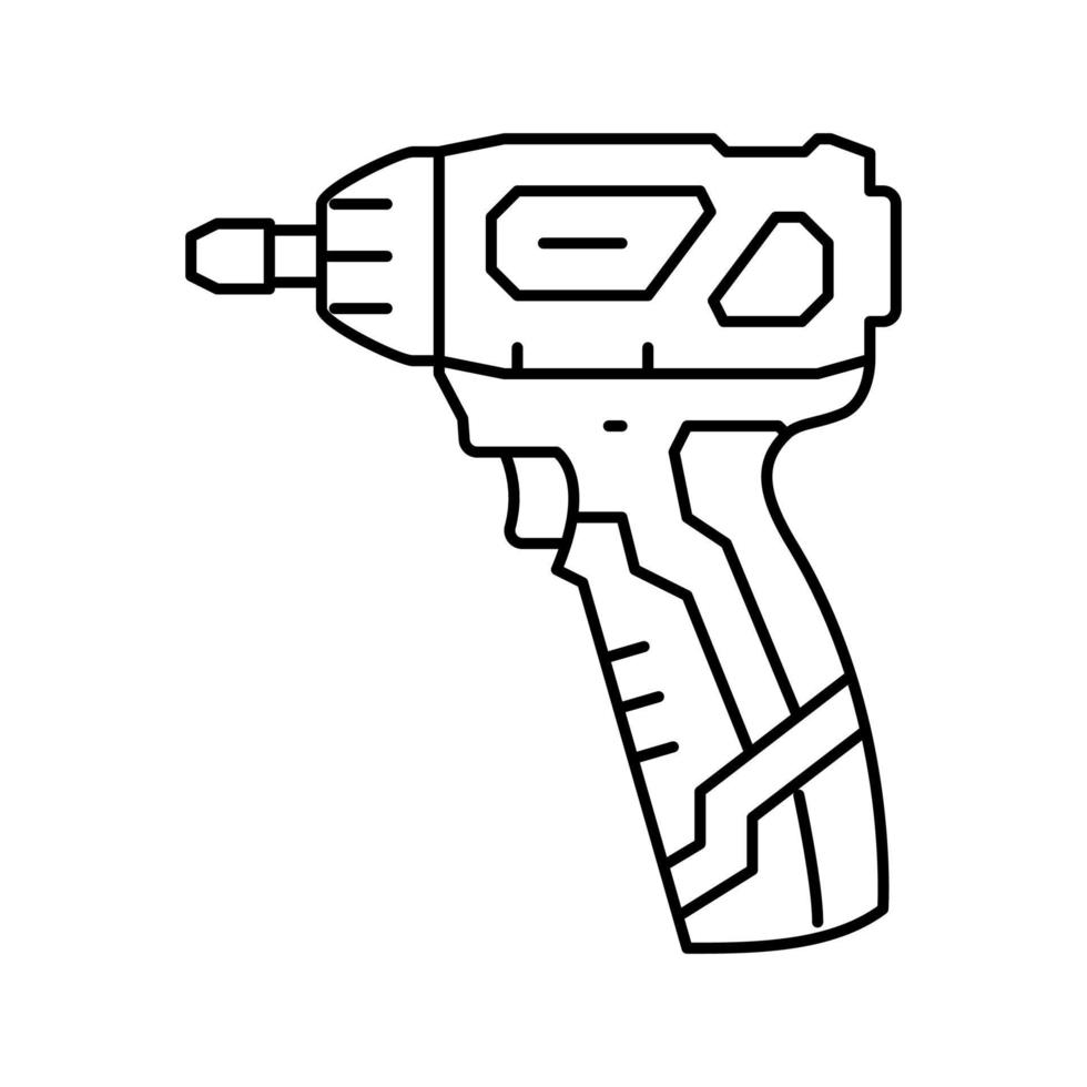 Cacciavite costruzione linea icona vettore illustrazione