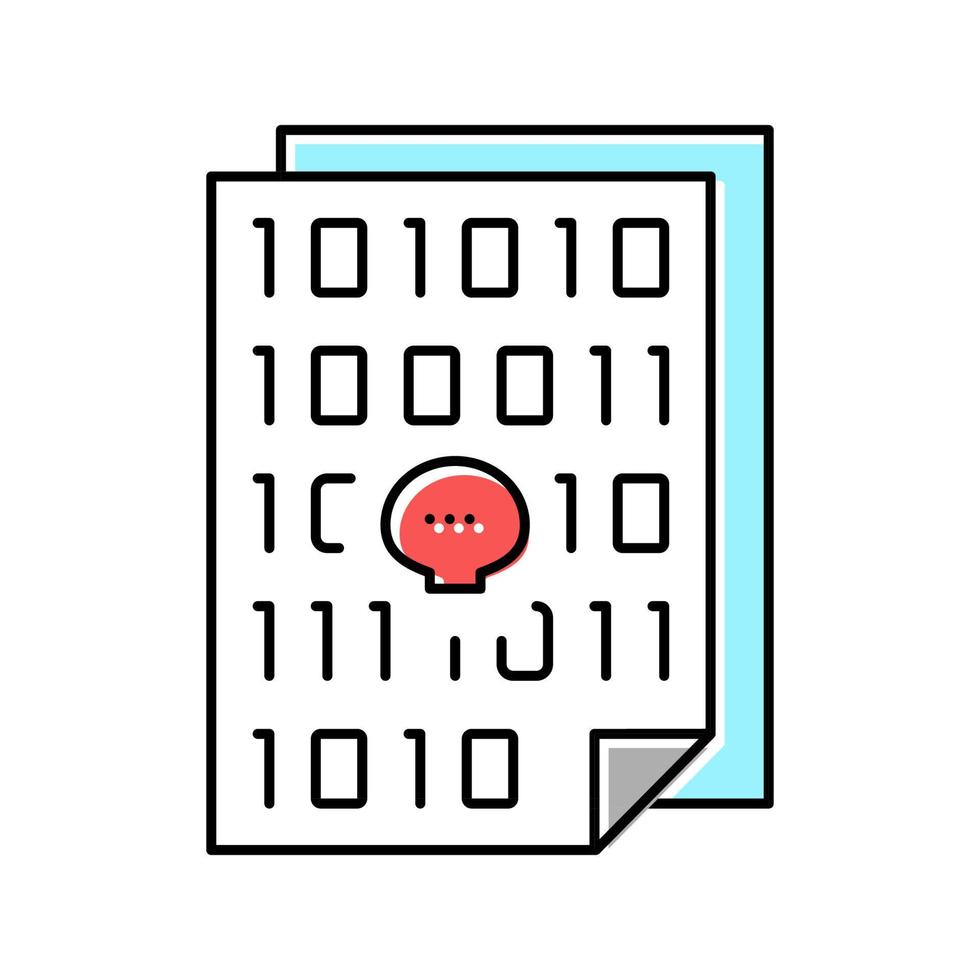 codice dell'illustrazione vettoriale dell'icona del colore del sistema del software di sicurezza