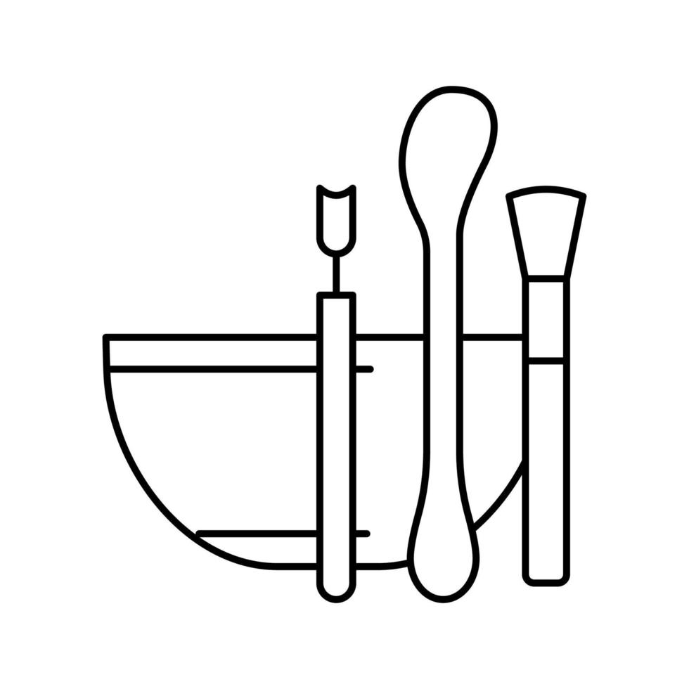 illustrazione vettoriale dell'icona della linea del salone della stazione termale dell'attrezzatura