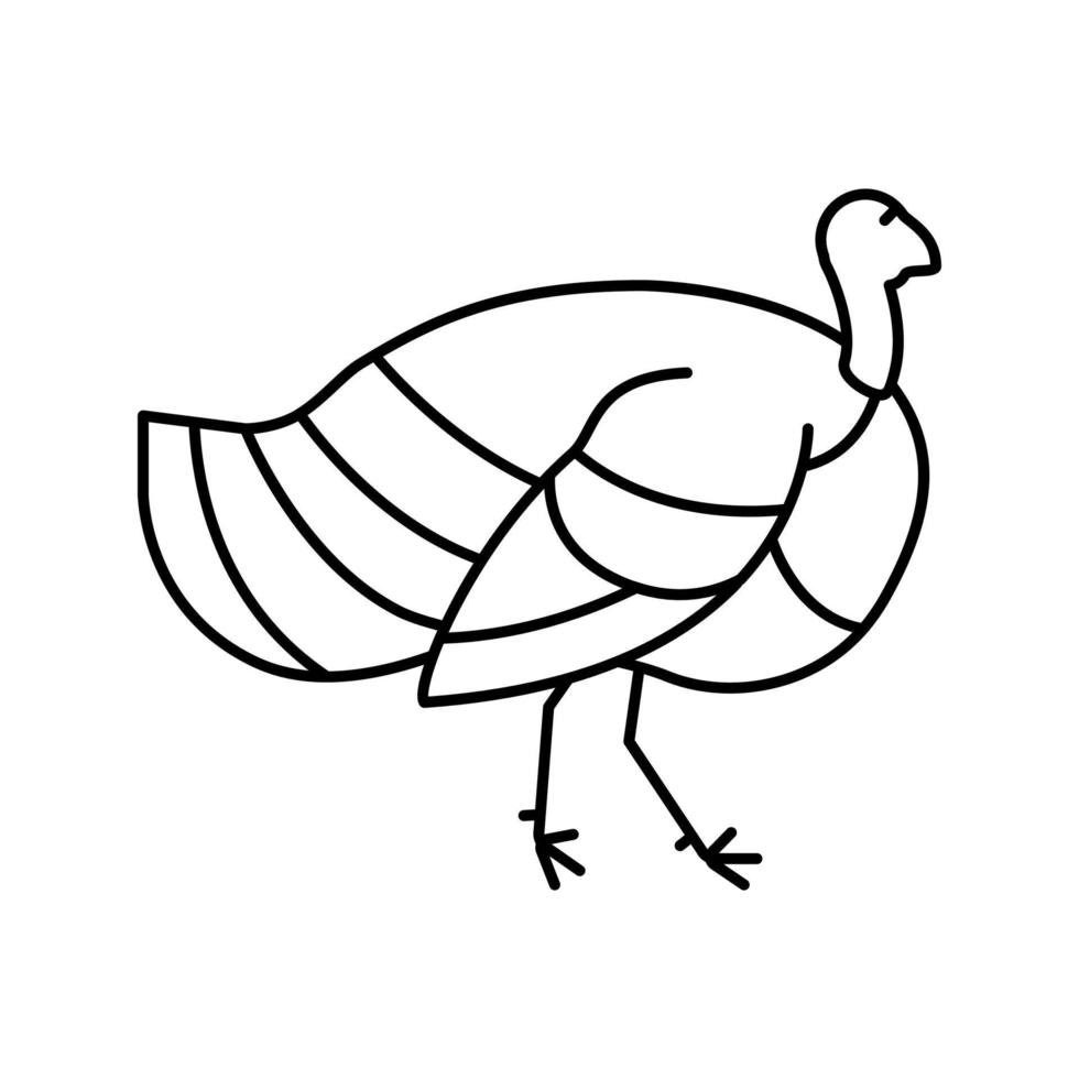 illustrazione vettoriale dell'icona della linea dell'uccello della Turchia
