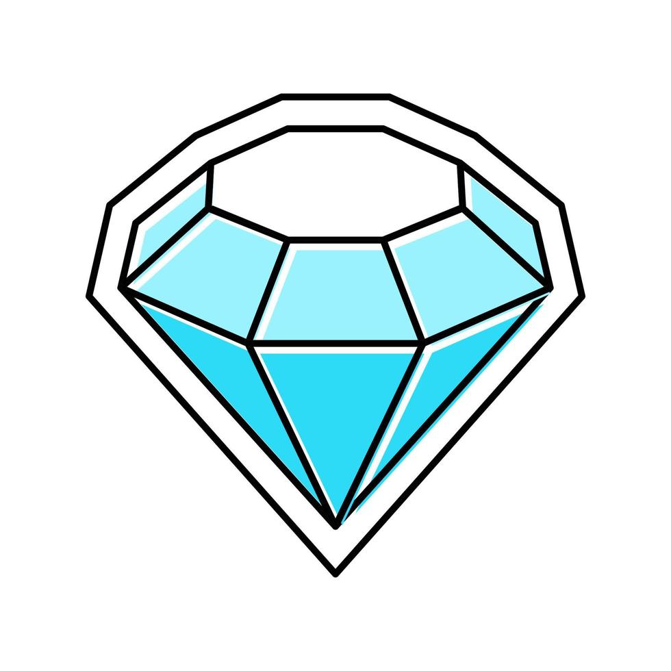 diamante fessura gioco colore icona vettore illustrazione