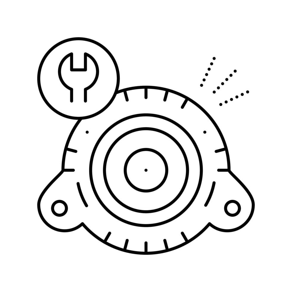 illustrazione isolata del vettore dell'icona della linea di riparazione del generatore