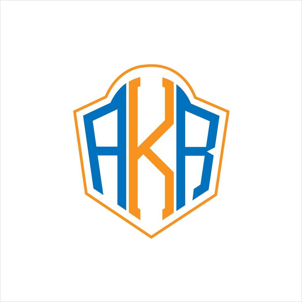 akr astratto monogramma scudo logo design su bianca sfondo. akr creativo iniziali lettera logo. vettore